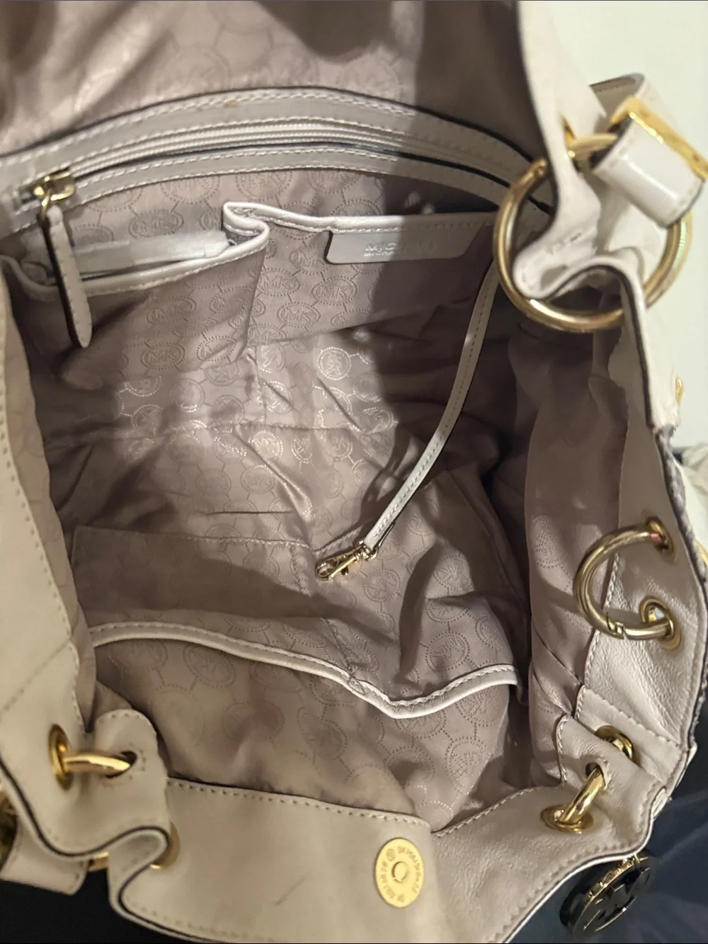 Michael Kors Leather & Snakeskin Hobo Bag